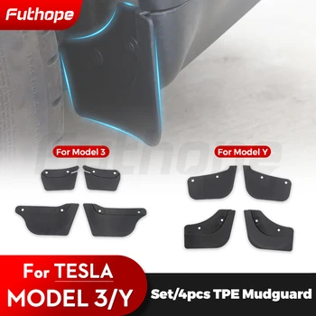Futhope 4PCS TPE Mudflaps Za Tesla Model 3 Model Y 2020~2023 Blato Zavihki Anti-blato Zamenjava Splash Zaščitnik Fender