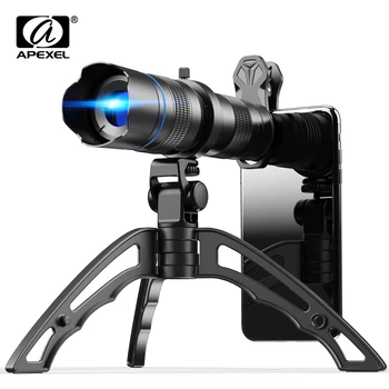 APEXEL HD Kovinski 20-40x povečava teleskop telefoto objektiv oko telefon objektiv kamere+ mini stojalo za Samsung iPhone vse Pametne telefone