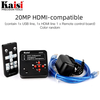 Kaisi 2000W HDMI je Združljiv 1080P 60FPS 20MP USB Industrijske Elektronski Digitalni Video Kamera Mikroskop Za Telefon CPU PCB Popravila