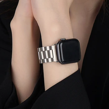 za Apple Watch trak iz nerjavnega jekla 38 mm 42mm 44 mm 40 mm 45 mm serije 7 6 SE 54321 Watch band serija dodatna oprema kovinska stainles
