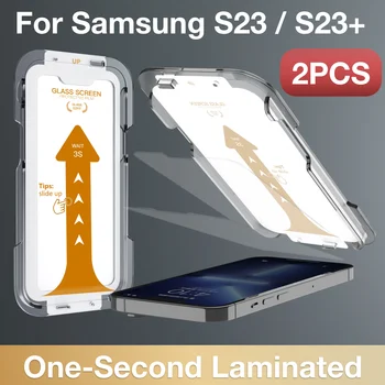 ZA Samsung S23 Kaljeno Steklo ZA Samsung S23 Plus+ Steklo Screen Protector SAG Galaxy Zaščitna Auto-Nahaja se brez Prahu