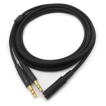 3,5 mm, Univerzalni 2 v 1 Gaming Slušalke Avdio - Razširiti Kabel Za HyperX Cloud II/Alfa-/Cloud Let/Core Slušalke
