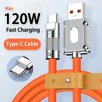 120W 6A Hitro Polnjenje USB C Kabel za Xiaomi Redmi Čast Mobilni Telefon Dodatki Tip C Kabel za iPhone Polnilec USB Kabel