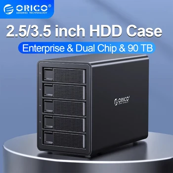 ORICO 35 Serije 2/4/5 Bay HDD Docking Postajo Z Dvojno Čip 150W Vgrajen Moč Trdi Disk Primeru 2,5 3,5-Palčni Trdi Disk