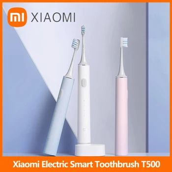 Xiaomi Mijia Električna Zobna Ščetka T500 Smart Sonic Krtačo Ultrazvočno Beljenje Zob Vibrator Brezžični Ustno Higieno Čiščenje 3 Barve