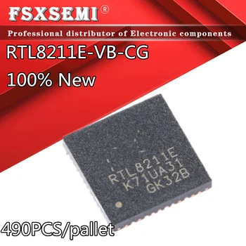 490PCS/paleto 100% Novih RTL8211E-VB-CG RTL8211E QFN-48 krmilnik Ethernet IC
