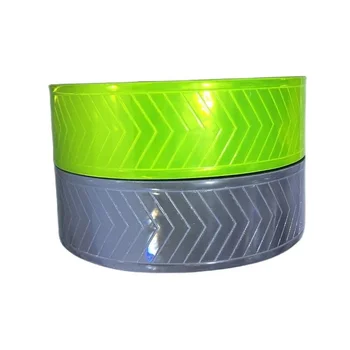 5 CM*50M Fluorescentna Reflektivni Opozorilni PVC Trak Za Šivanje Oblačil Puščico Slog Non-samolepilni Odsevni PVC Trak