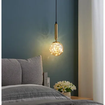 Ustvarjalne Nordijska spalnica postelji svetilko osebnost, polno star stekla lestenec svetlobe luksuzni restavraciji študija bar prehod svetlobe