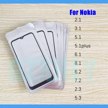 10pcs VRH QC Za Nokia 6.1 6.2 8.1 7.2 2.3 5.3 2.1 3.1 5.1 Plus LCD Sprednji Dotik Zaslon Zunanji Objektiv Stekla S OCA Zamenjava