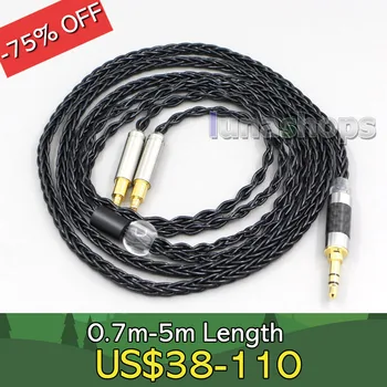 2,5 mm 4.4 mm XLR 8 Core Silver Plated Black Slušalke Kabel Za Audio Technica ATH-L5000 ATH-AWKT/f ATH-AWAS/f LN006598